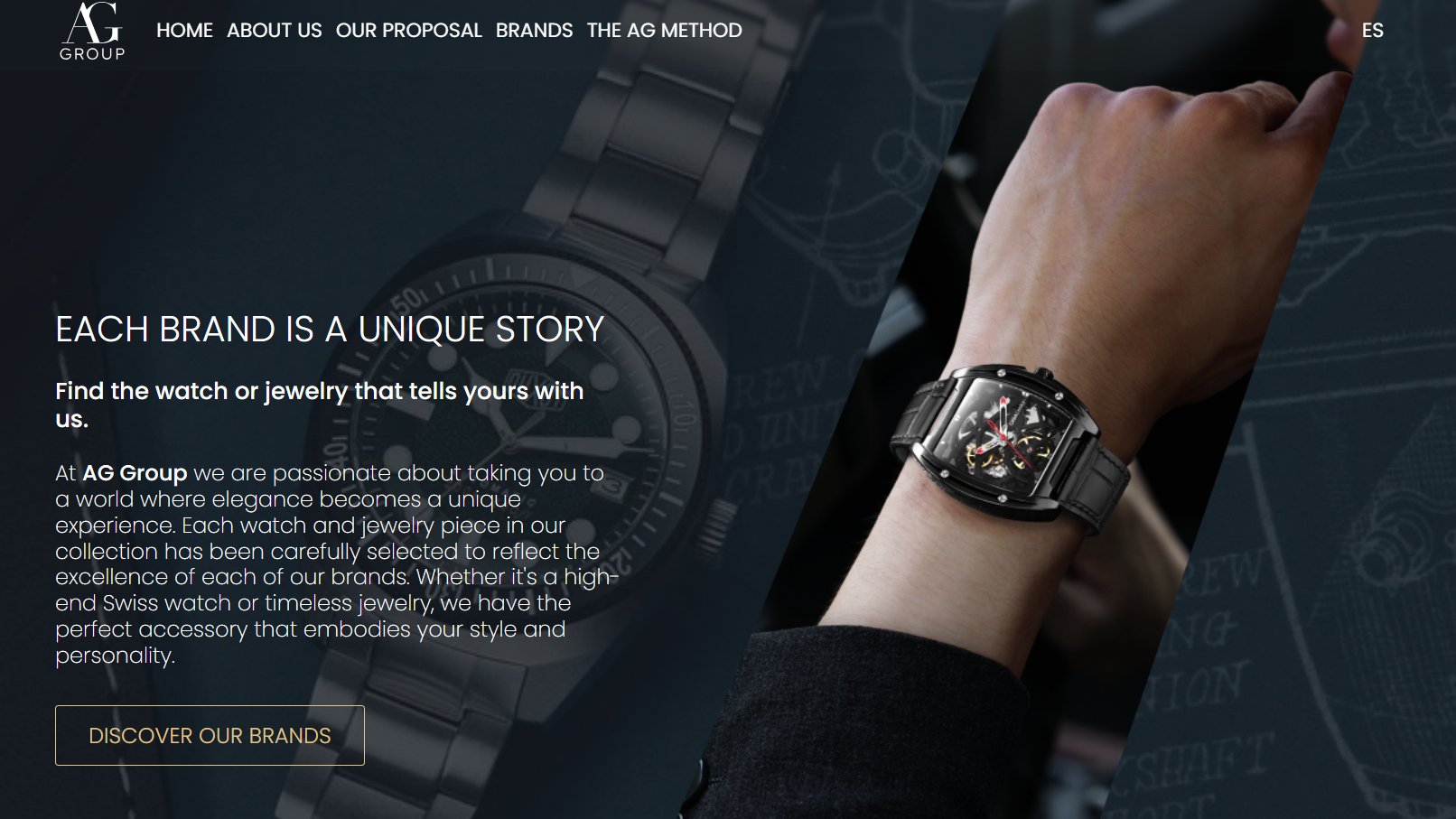 Vista del sitio corporativo AG Group