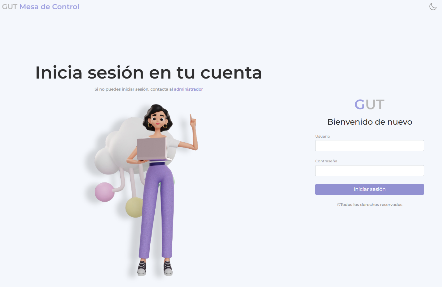 Dashboard de la herramienta GUT